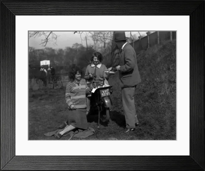 Framed Print : Women Motor Cyclists Framed Print : Women Motor Cyclists
