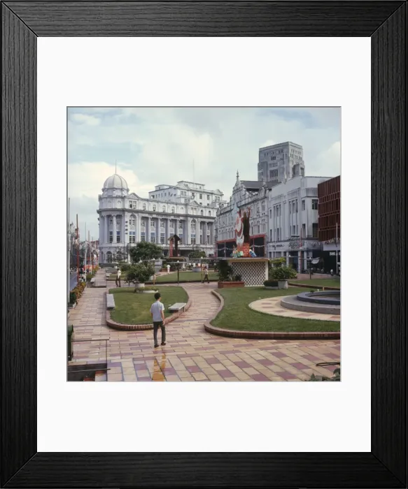 Framed Print : Singapore Raffles Square Framed Print : Singapore Raffles Square