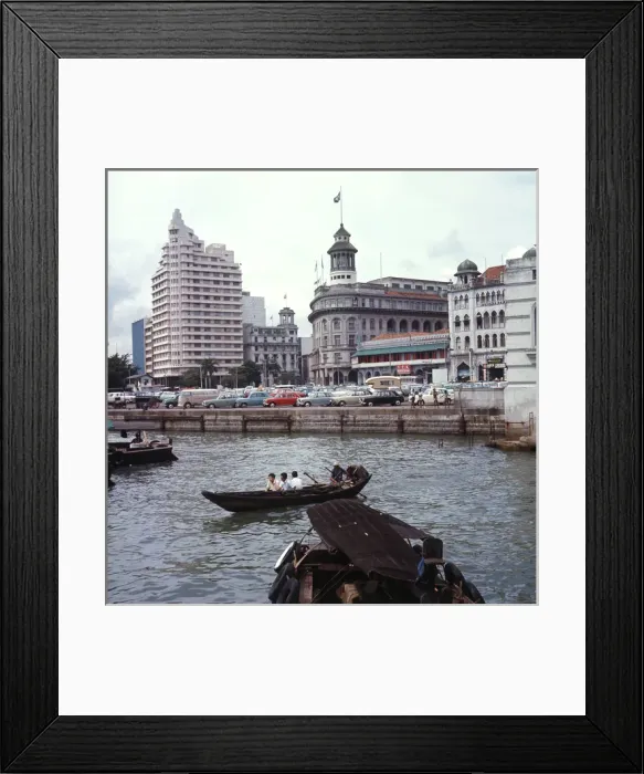 Framed Print : Singapore Raffles Quay Framed Print : Singapore Raffles Quay
