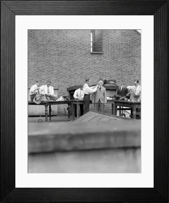 Framed Print : Tailors Working Outdoors Framed Print : Tailors Working Outdoors