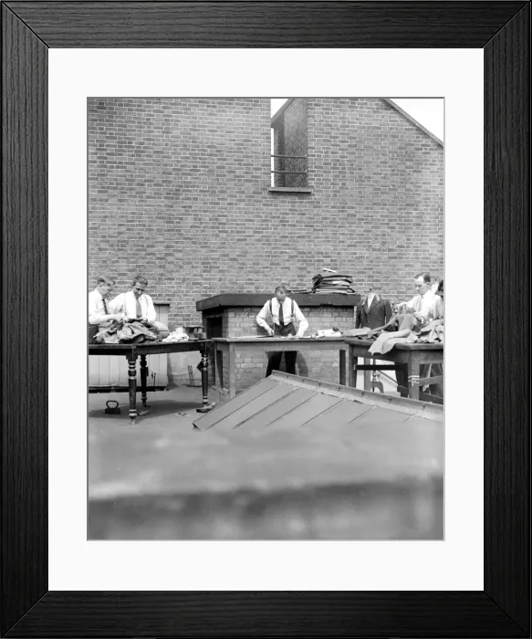 Framed Print : Tailors Working Outdoors Framed Print : Tailors Working Outdoors