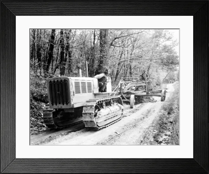 Framed Print : Road Making in America Framed Print : Road Making in America
