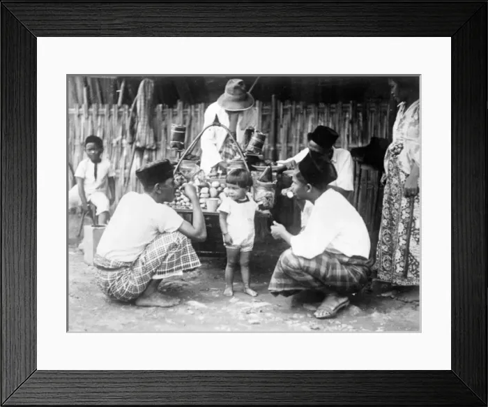 Framed Print : Javanese Bazaar Scene Framed Print : Javanese Bazaar Scene