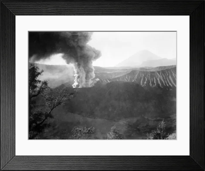 Framed Print : Volcano Erupting, Java Framed Print : Volcano Erupting, Java