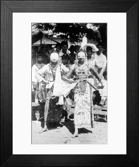Framed Print : Javanese Dancing Masks Framed Print : Javanese Dancing Masks
