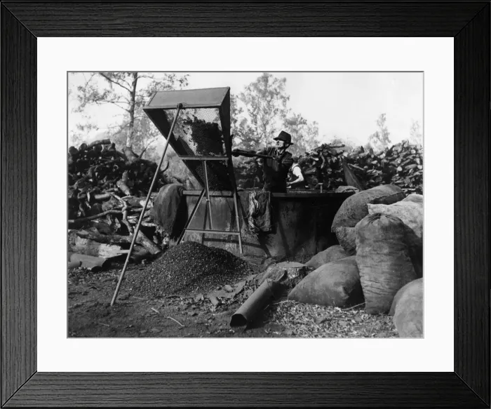 Framed Print : Charcoal Burning Framed Print : Charcoal Burning