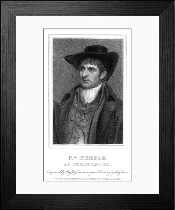 Framed Print : Kemble as Penruddock Framed Print : Kemble as Penruddock