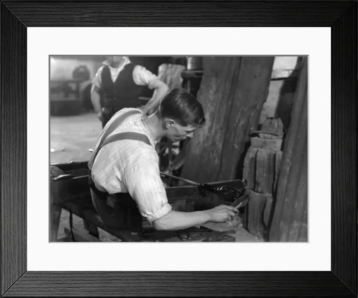 Framed Print : Making a Glass Bottle Framed Print : Making a Glass Bottle