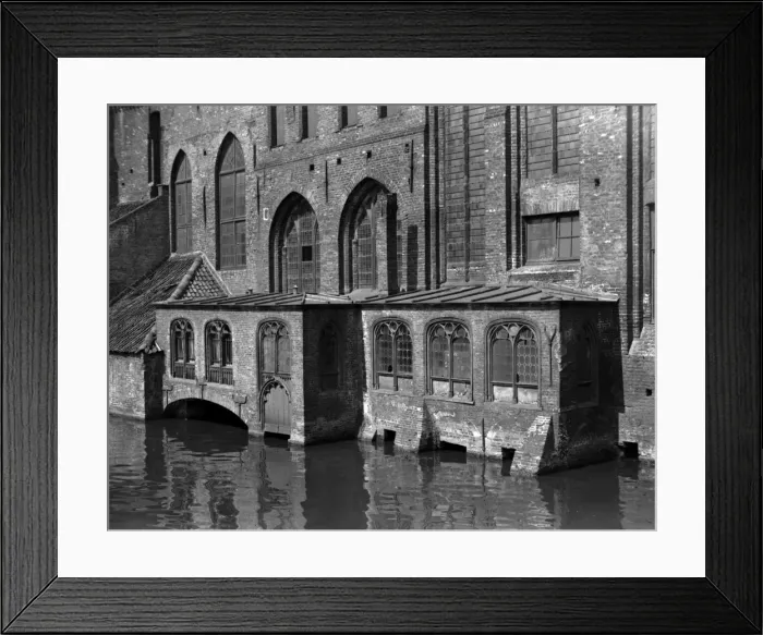 Framed Print : Belgian Canal Houses Framed Print : Belgian Canal Houses