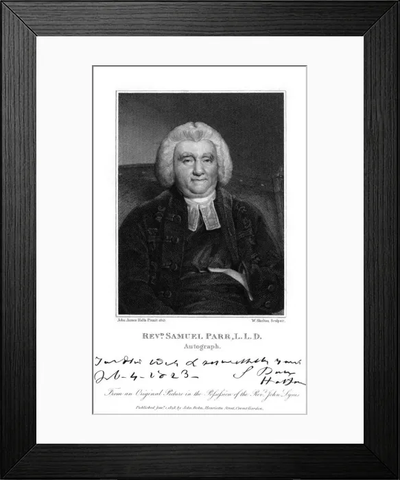 Framed Print : Samuel Parr - 1 Framed Print : Samuel Parr - 1