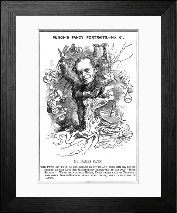 Framed Print : James Payn Caricature Framed Print : James Payn Caricature