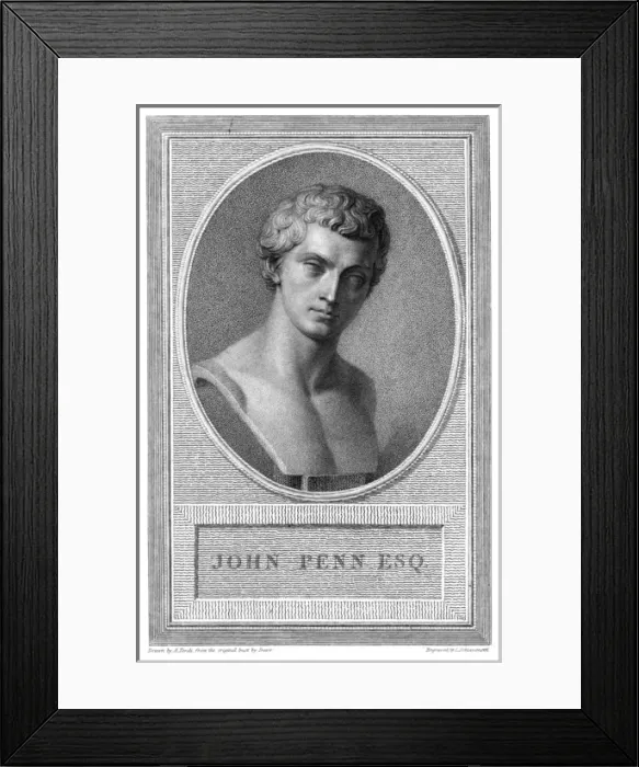 Framed Print : JOHN PENN of Stoke Park, descendant of William Penn, the last proprietor of Pennsylvania Framed Print : JOHN PENN of Stoke Park, descendant of William Penn, the last proprietor of Pennsylvania
