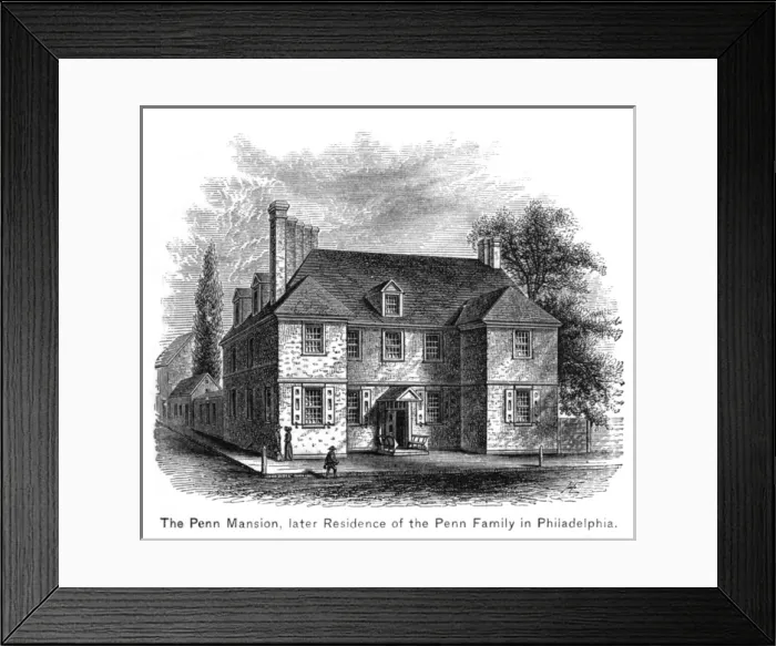 Framed Print : Penn home in America - 3 Framed Print : Penn home in America - 3