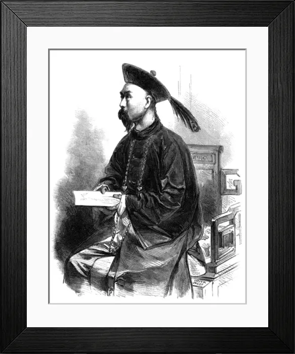 Framed Print : PING Chinese diplomat in Paris Date: circa 1866