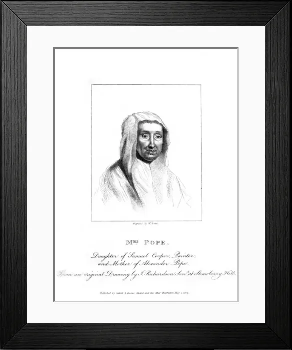 Framed Print : Alex. Popes Mother Framed Print : Alex. Popes Mother