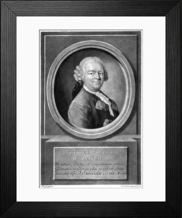 Framed Print : Gottlieb Rabener Framed Print : Gottlieb Rabener