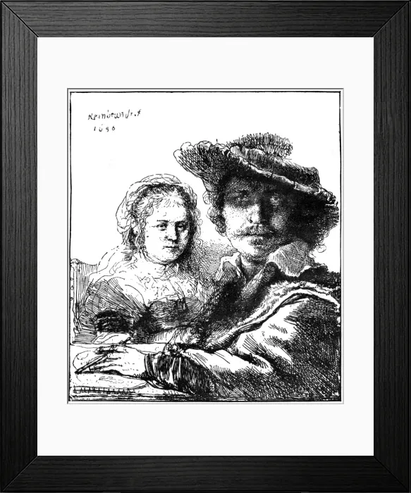 Framed Print : Rembrandt and Saskia Framed Print : Rembrandt and Saskia