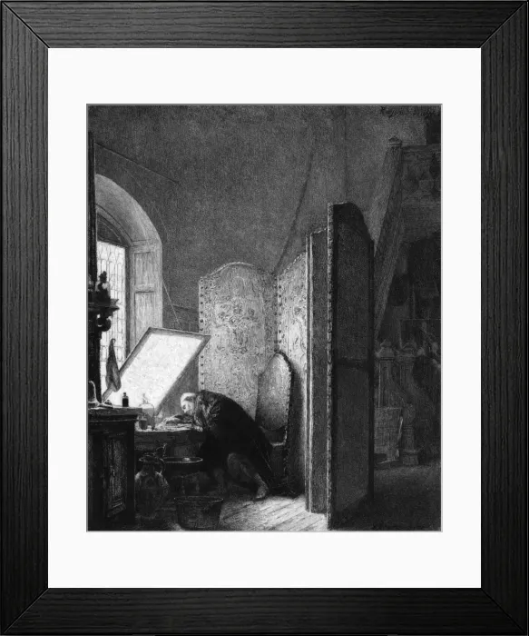 Framed Print : Rembrandt in Studio Framed Print : Rembrandt in Studio