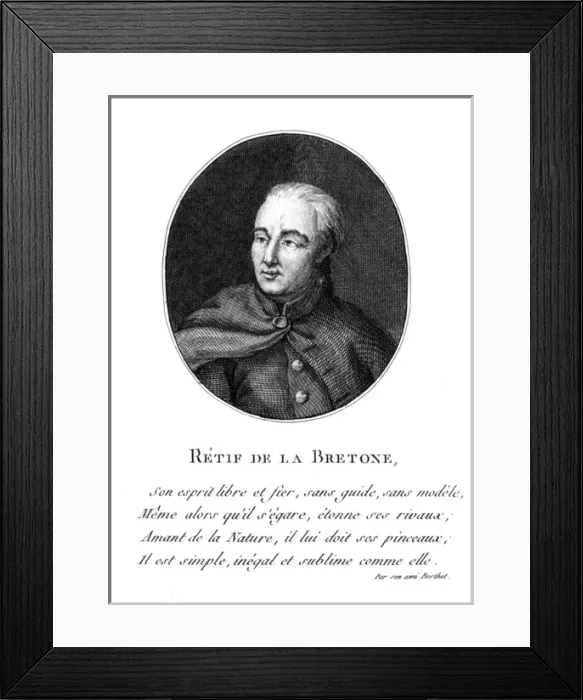 Framed Print : Restif De LA Bretonne Framed Print : Restif De LA Bretonne