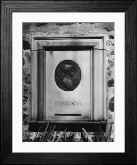 Framed Print : CLARINDA PLAQUE Framed Print : CLARINDA PLAQUE