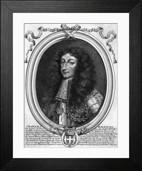 Framed Print : Chas. Eman. II of Savoy