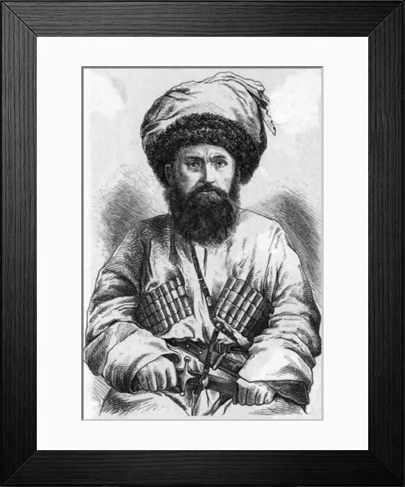 Framed Print : SCHAMYL Caucasian rebel against Russian domination Date: 1797 - 1871 Framed Print : SCHAMYL Caucasian rebel against Russian domination Date: 1797 - 1871