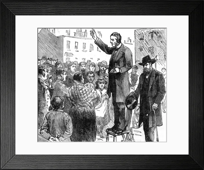 Framed Print : Lord Shaftesbury Preach Framed Print : Lord Shaftesbury Preach