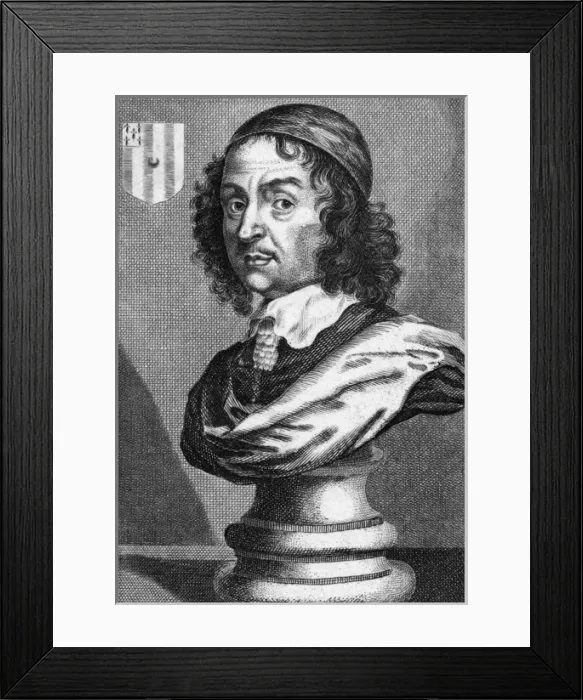 Framed Print : James Shirley Bust Framed Print : James Shirley Bust