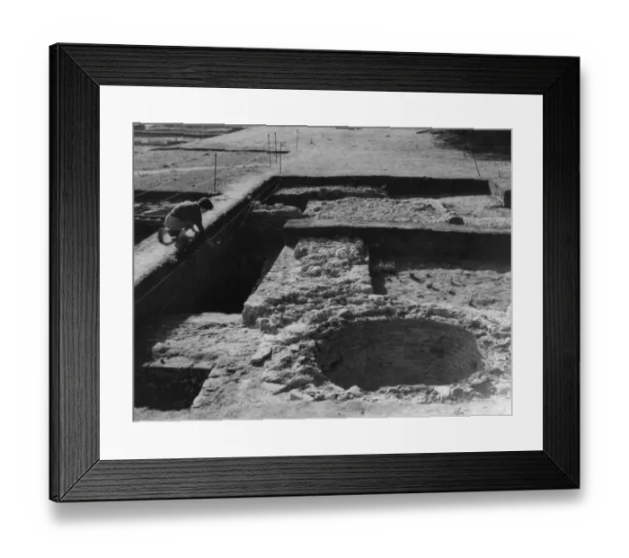 Framed Print : Excavating Nonsuch 1959 Framed Print : Excavating Nonsuch 1959