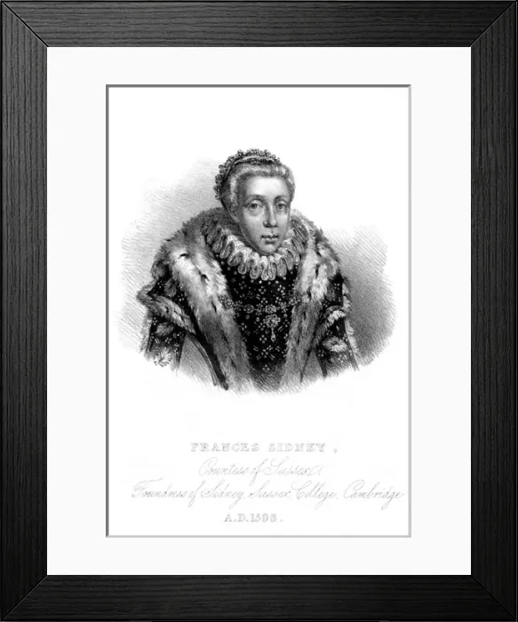 Framed Print : Frances Sidney Sussex Framed Print : Frances Sidney Sussex