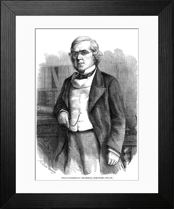 Framed Print : THACKERAY. WILLIAM MAKEPEACE THACKERAY author of Vanity Fair etc. Date: 1811 - 1863 Framed Print : THACKERAY. WILLIAM MAKEPEACE THACKERAY author of Vanity Fair etc. Date: 1811 - 1863