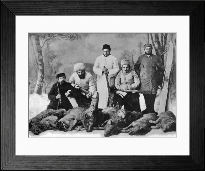 Framed Print : Tolstoys Sons Hunting Framed Print : Tolstoys Sons Hunting