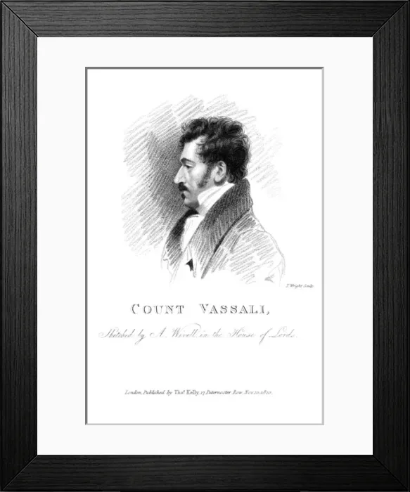 Framed Print : Carlo Count Vassali Framed Print : Carlo Count Vassali