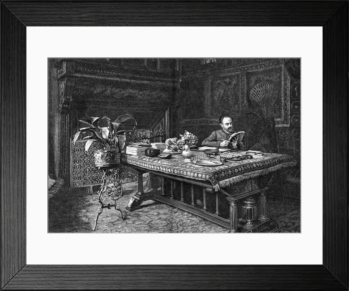 Framed Print : Emile Zola in his Study Framed Print : Emile Zola in his Study