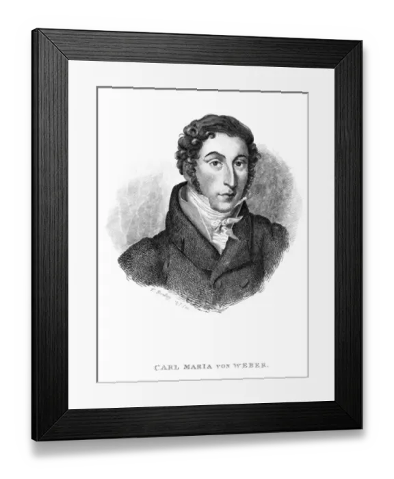 Framed Print : WEBER. CARL MARIA VON WEBER German musician Date: 1786 - 1826 Framed Print : WEBER. CARL MARIA VON WEBER German musician Date: 1786 - 1826