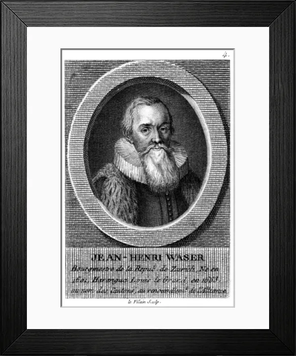 Framed Print : Johann Heinrich Waser Framed Print : Johann Heinrich Waser