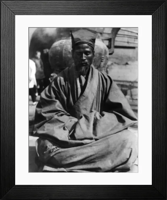 Framed Print : Chinese Begging Monk Framed Print : Chinese Begging Monk