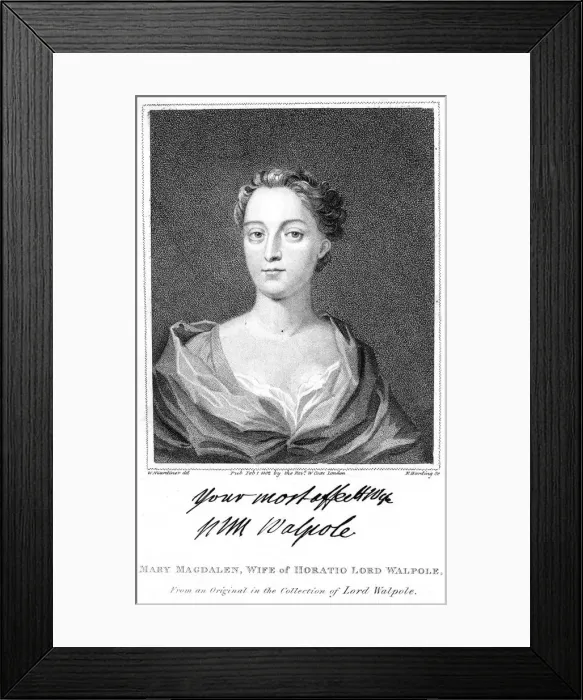 Framed Print : Mary Lady Walpole Framed Print : Mary Lady Walpole