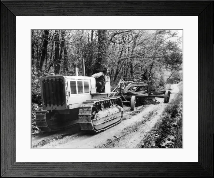 Framed Print : Road Making in America Framed Print : Road Making in America