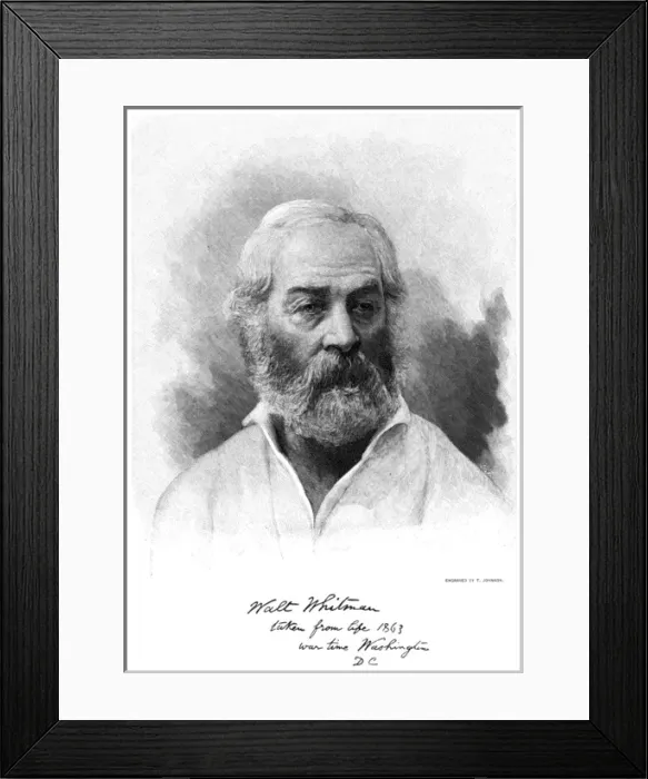 Framed Print : WHITMAN 1863 Framed Print : WHITMAN 1863