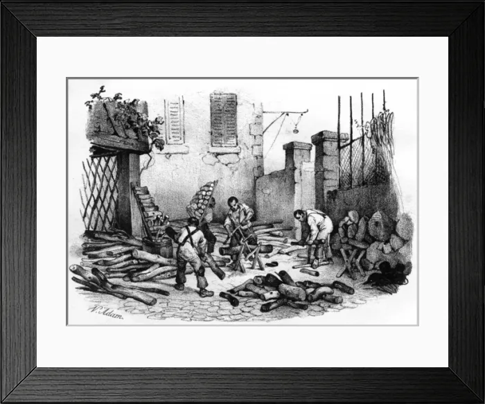 Framed Print : Cutting Firewood Framed Print : Cutting Firewood