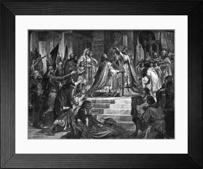 Framed Print : Charlemagne Crowned Framed Print : Charlemagne Crowned