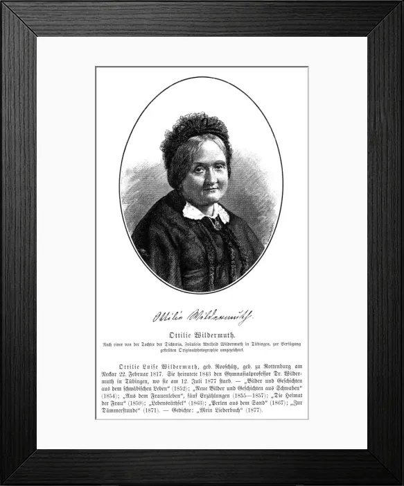 Framed Print : Ottilie Wildermuth Framed Print : Ottilie Wildermuth