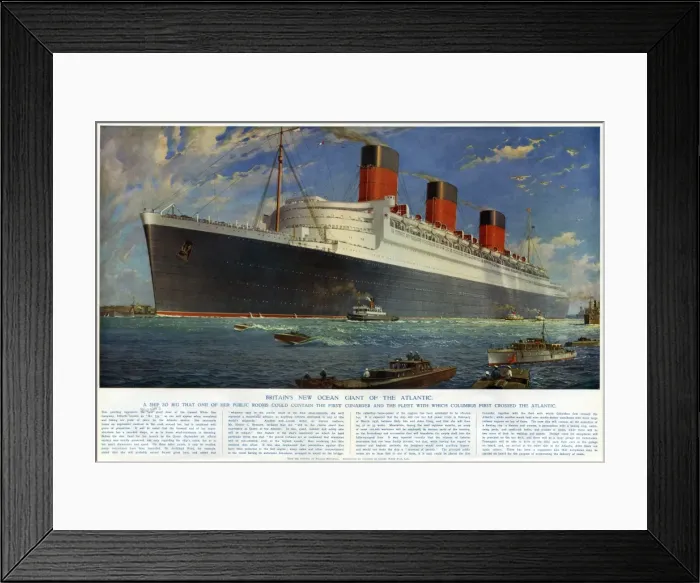 Framed Print : Queen Mary Ocean Liner Framed Print : Queen Mary Ocean Liner