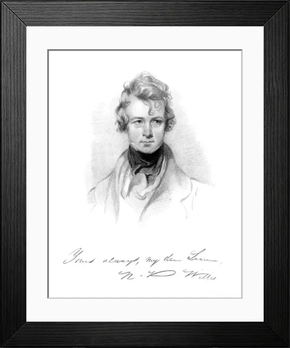 Framed Print : Nathaniel Parker Willis Framed Print : Nathaniel Parker Willis