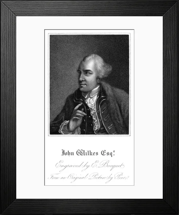 Framed Print : WILKES. JOHN WILKES alderman and radical statesman Date: 1725 - 1797 Framed Print : WILKES. JOHN WILKES alderman and radical statesman Date: 1725 - 1797