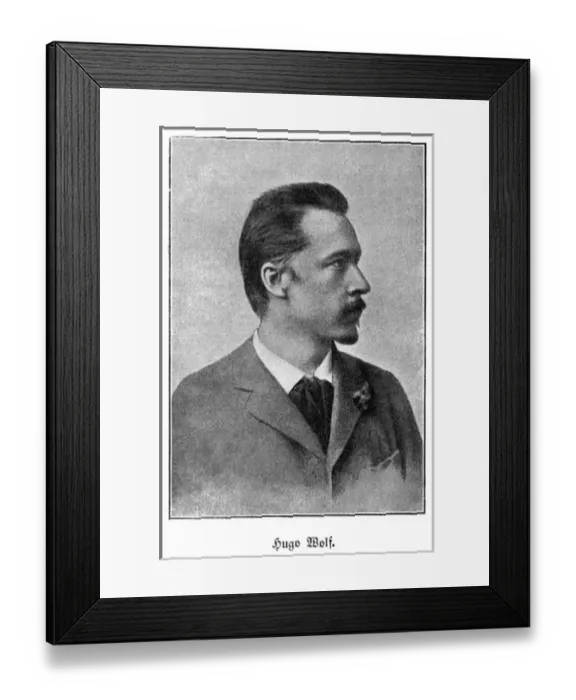 Framed Print : HUGO WOLF German musician Date: 1860 - 1903 Framed Print : HUGO WOLF German musician Date: 1860 - 1903