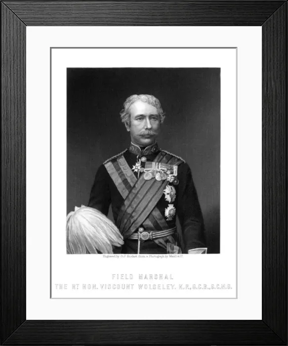 Framed Print : WOLSELEY. GARNET JOSEPH, first viscount WOLSELEY military commander Date: 1833 - 1913 Framed Print : WOLSELEY. GARNET JOSEPH, first viscount WOLSELEY military commander Date: 1833 - 1913