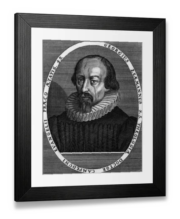 Framed Print : Georgius Zeaemannus - German Protestant theologian Framed Print : Georgius Zeaemannus - German Protestant theologian