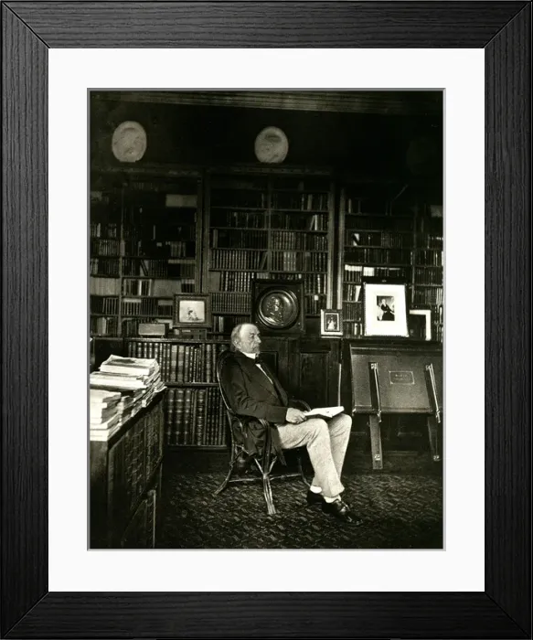 Framed Print : Gladstone in Library Framed Print : Gladstone in Library